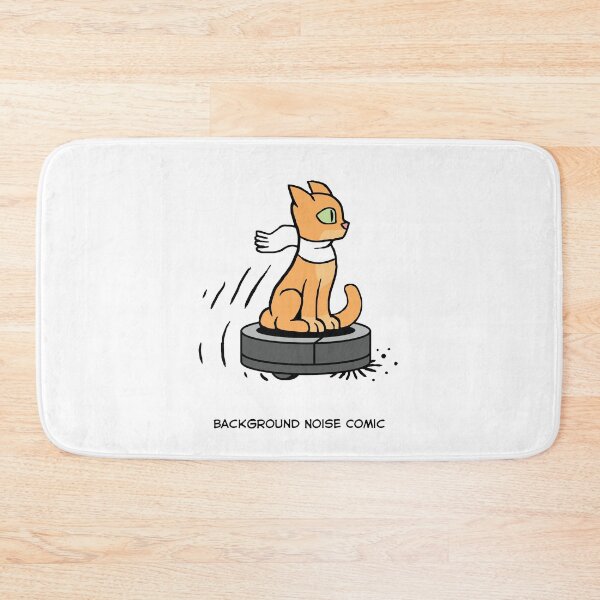 Item preview, Cat on a Robot Vacuum! designed and sold by Background Noise Comic.