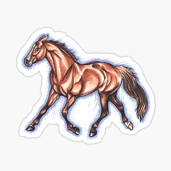 Aperçu de l'œuvre Conception de trot de cheval de Dun créée et vendue par HalterAndRide.