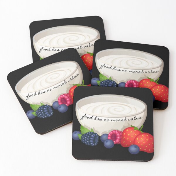 Item preview, FOOD HAS NO MORAL VALUE (yogurt designed and sold by thatbookgal.
