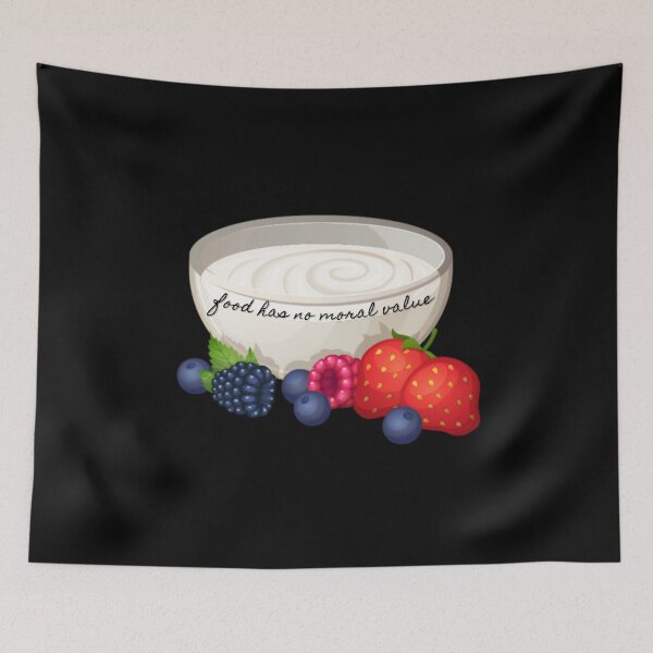 Item preview, FOOD HAS NO MORAL VALUE (yogurt designed and sold by thatbookgal.