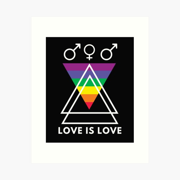 MMF Throuple design Art Print