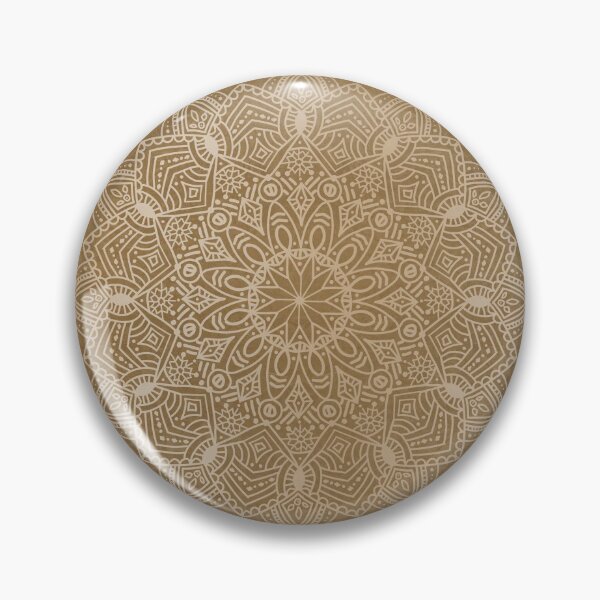 Item preview, Beautiful hand drawn soft white mandala on yellow ochre designed and sold by misentangled.