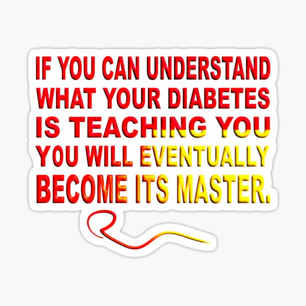BECOME THE MASTER OF YOUR DIABETES - DIABETES CAN CURE - HAPPY WORLD DIABETES DAY Sticker
