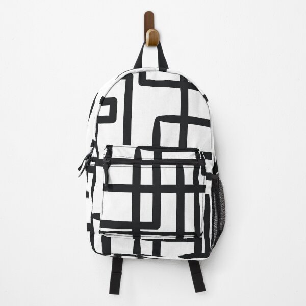 Item preview, White and Black Unique Mod Color Block Geographic Pattern designed and sold by ChromaticAddict.