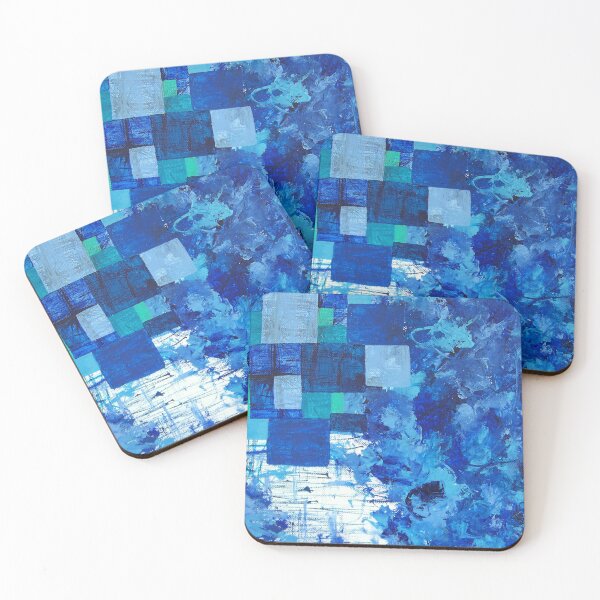 Item preview, Blue puddle square peg designed and sold by brandon lynch.