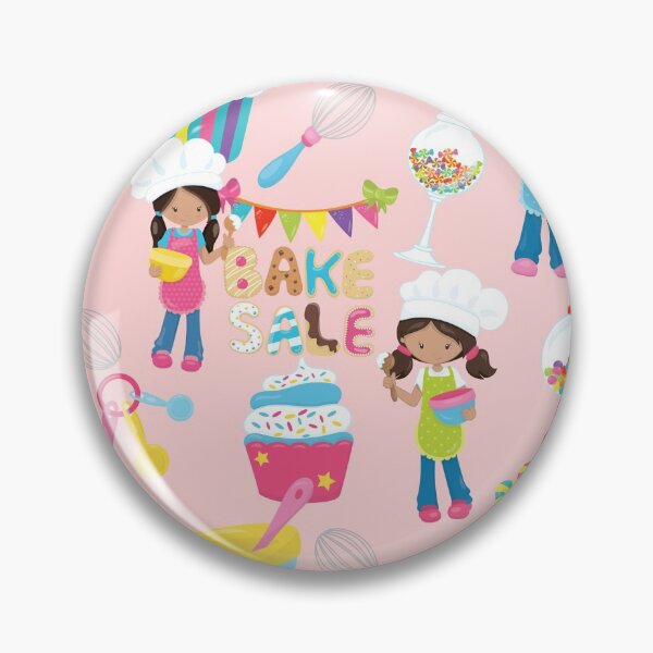 Item preview, Bake Sale kids lolly and cake cooking print pink base designed and sold by Dance Vibes: Blingit Studios.