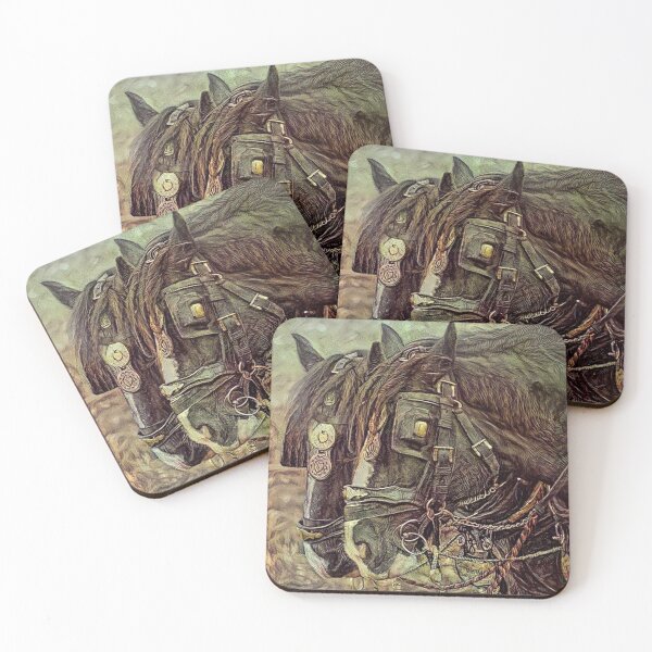 Item preview, Shire horses designed and sold by StudioCorvid.