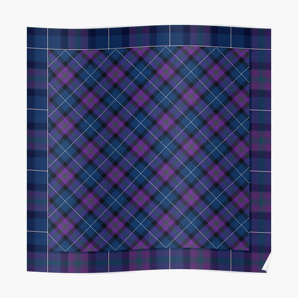 Teal & Orchid Plaid Poster