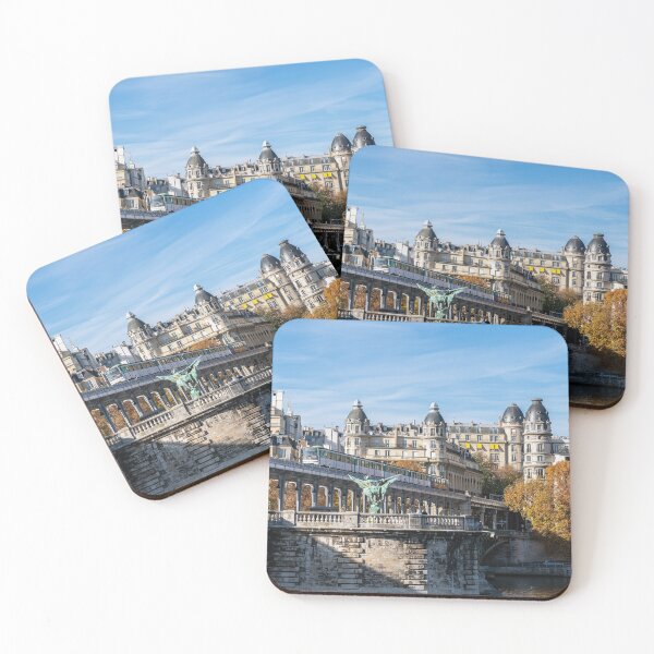 Item preview, Metro with graffiti on Bir-Hakeim bridge in Autumn - Paris designed and sold by Ulysse Pixel.