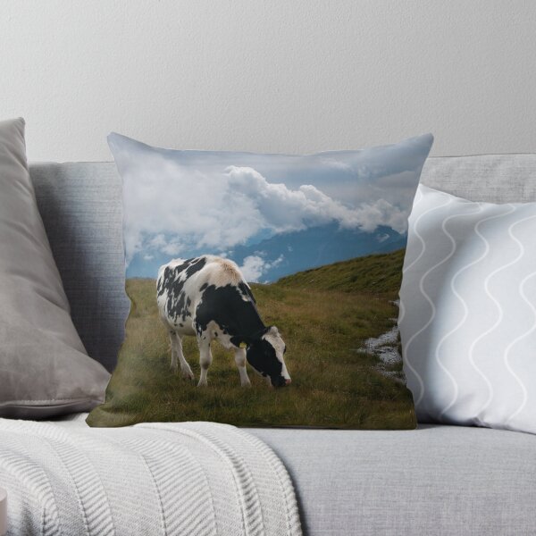 Dolomiti Cow Throw Pillow