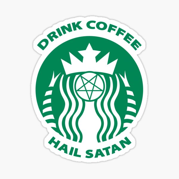 Artikel-Vorschau von Trinken Sie Kaffee Hagel Satan Black Star, designt und verkauft von LuckyGypsies.