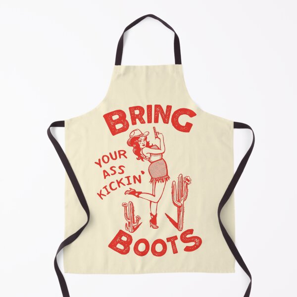 Item preview, Bring Your Ass Kicking Boots! Cool Retro Cowgirl With A Gun- A Great Gift Idea For Women! designed and sold by The Whiskey Ginger Design Shop.