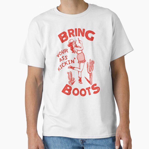 Item preview, Bring Your Ass Kicking Boots! Cool Retro Cowgirl With A Gun- A Great Gift Idea For Women! designed and sold by The Whiskey Ginger Design Shop.