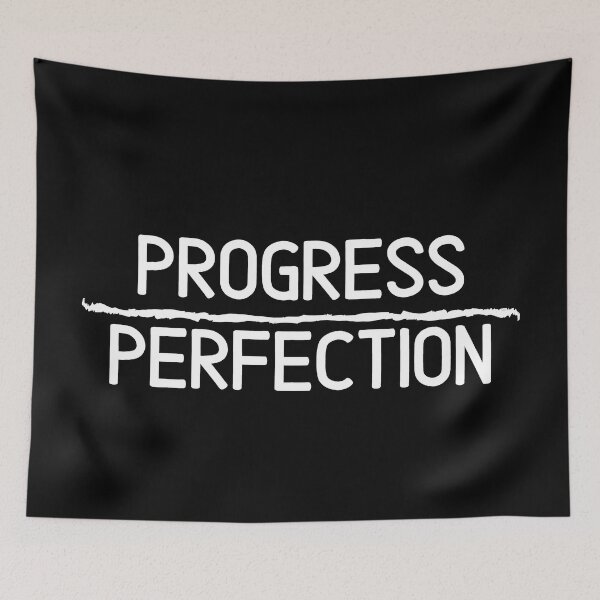 Item preview, Progress over perfection motivational quote  designed and sold by JustAMillenial -.