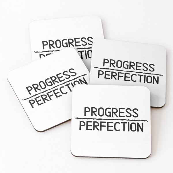 Item preview, Progress over perfection motivational quote BLACK TEXT designed and sold by JustAMillenial -.