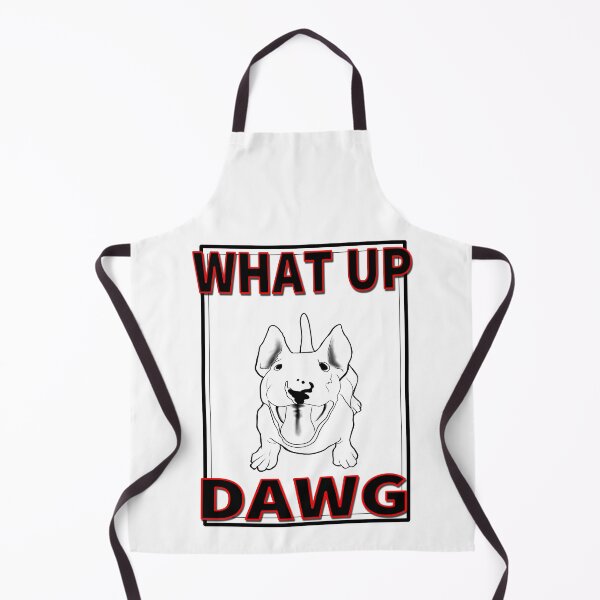 Item preview, What Up Dawg, What's Up dog, smiling happy dog, looking up designed and sold by ronnieyoung.