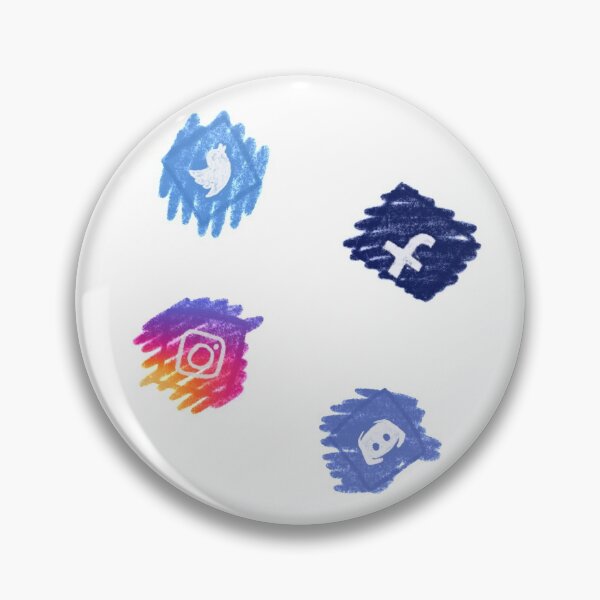 Item preview, Crayon Social Media Icons designed and sold by leohdz1314.