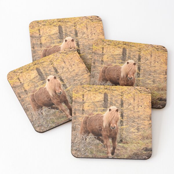 Item preview, Icelandic horse in the forest designed and sold by elisainiceland.