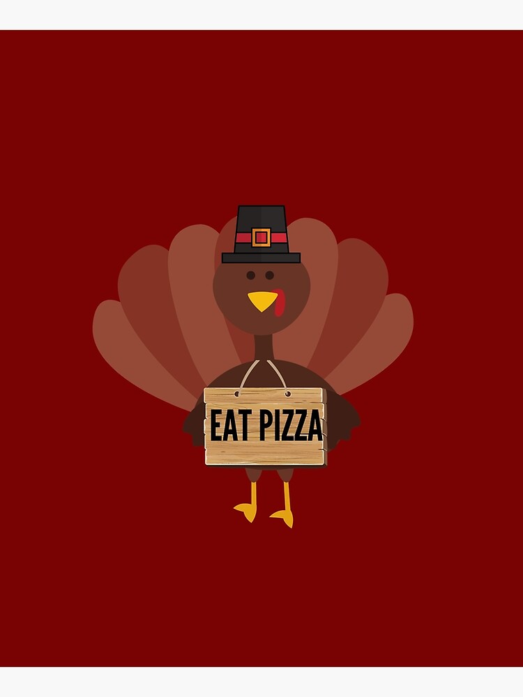 Discover Eat Pizza Funny Turkey Thanksgiving Kitchen Apron