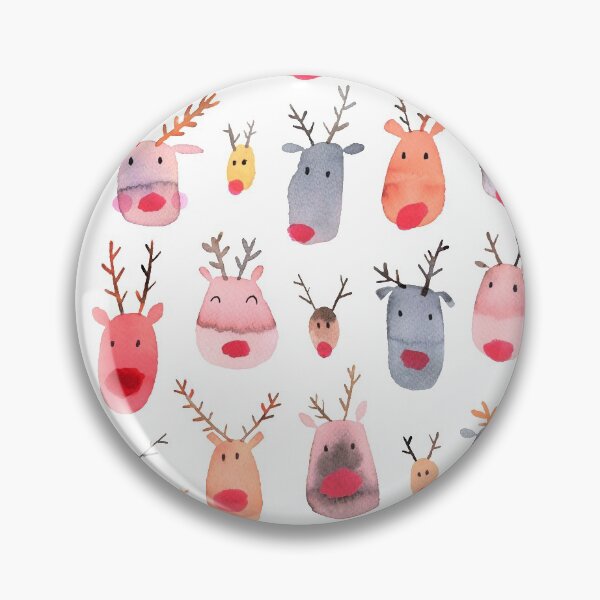 Item preview, Reindeers - Animal cuteness - Winter watercolor pattern - Rudolph designed and sold by ninoladesign.