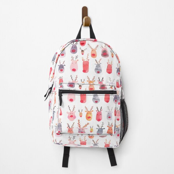 Reindeers - Animal cuteness - Winter watercolor pattern - Rudolph Backpack
