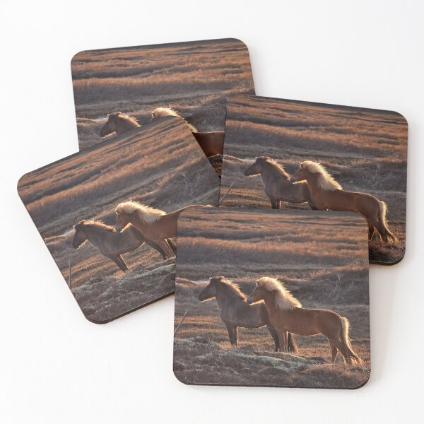 Item preview, Icelandic horses in the field designed and sold by elisainiceland.