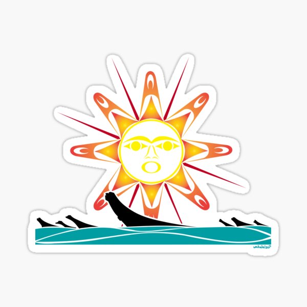 Squaxin's Salish Sun Sticker
