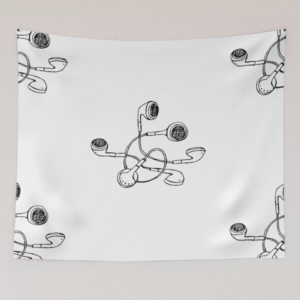 Item preview, Earbuds Earphones Tangle designed and sold by badlydrawnbabe.