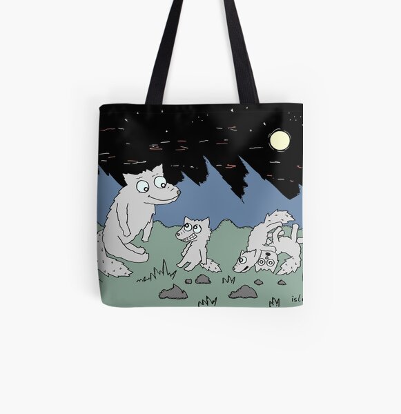 Wolfsrudel Allover-Print Tote Bag
