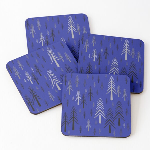 Item preview, Winter Forest on Deep Blue designed and sold by blossomgirl33.