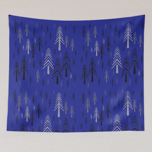 Item preview, Winter Forest on Deep Blue designed and sold by blossomgirl33.