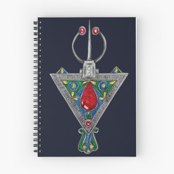 Item preview, Watercolor Amazigh Fibula - Tazerzit designed and sold by purelymoroccan.