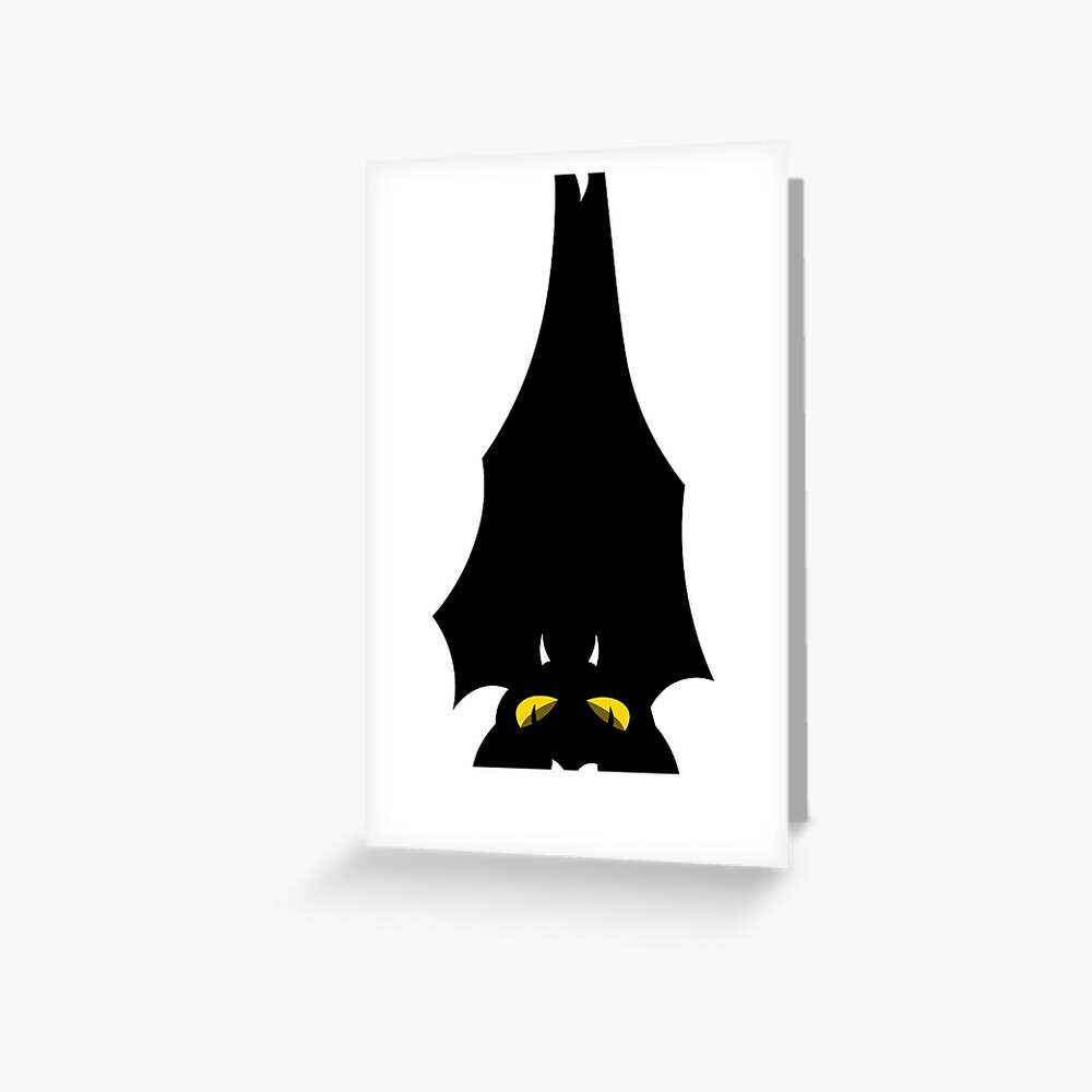 "Hanging Bat Cartoon" Greeting Card for Sale by vladans2 Redbubble