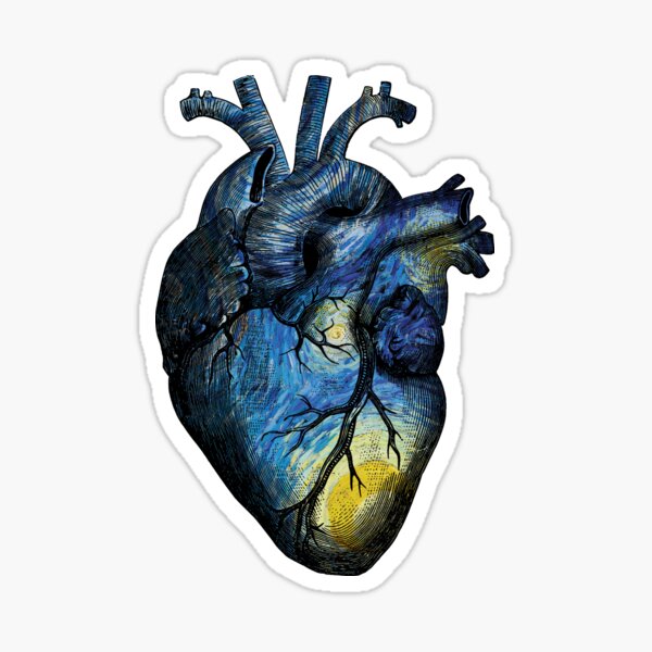 Item preview, Van Gogh Starry Night Anatomical Heart designed and sold by Gezzoto's Brewery.