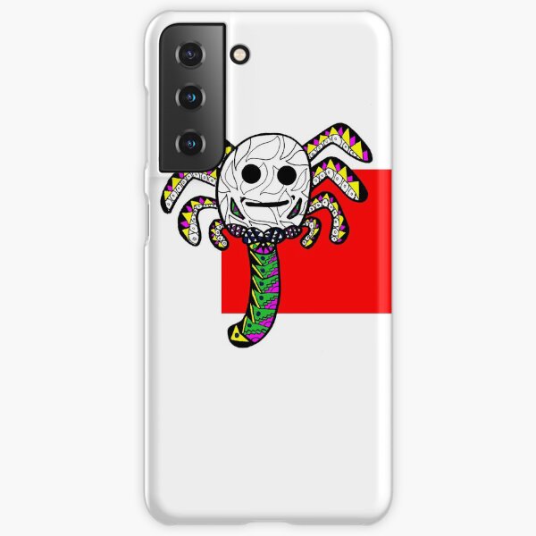 "facehugger alien ecopop with rasta patterns" Samsung Galaxy Phone Case