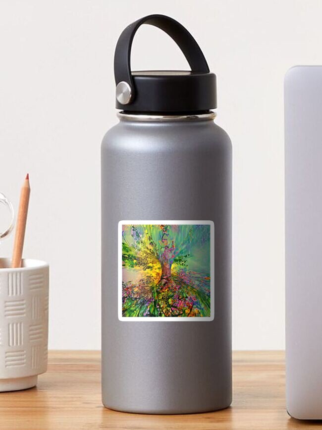 Thumbnail 1 of 3, Sticker, Deepdream abstraction designed and sold by blackhalt.