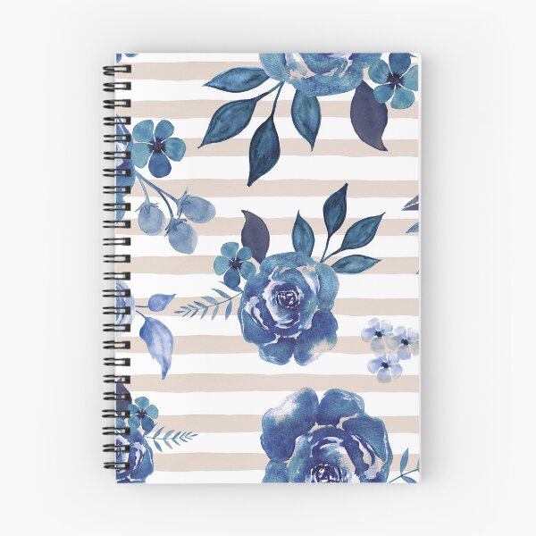 Artikelvorschau, Hamptons Style Navy und Beige Floral entworfen und verkauft von Anne-Marie Bloor.