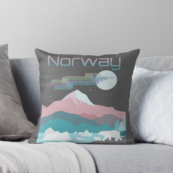 Item preview, Norway - Polar Ice Region with Aurora Lights & Polar Bears designed and sold by LouiseFranksArt.