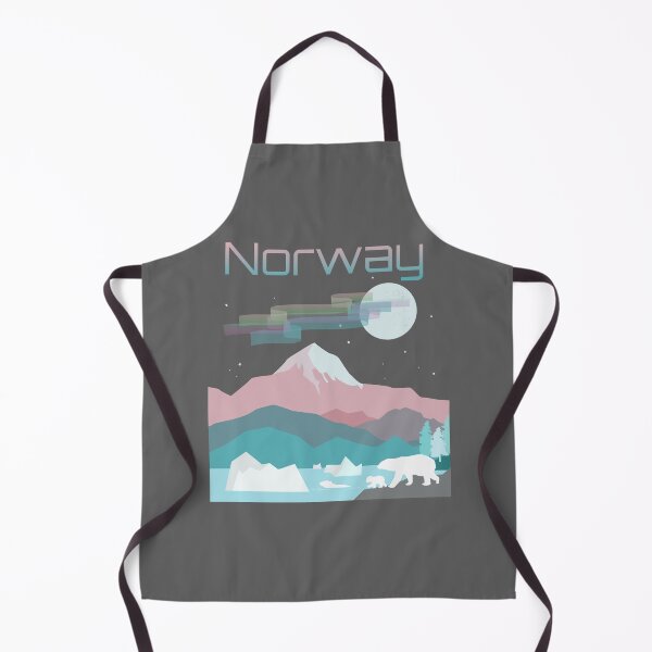 Item preview, Norway - Polar Ice Region with Aurora Lights & Polar Bears designed and sold by LouiseFranksArt.