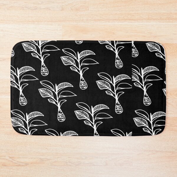 Item preview, tropical plant hawaii aloha print black and white designed and sold by maplunk.