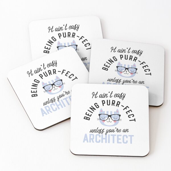 Item preview, Architect Cat Gifts for Cat Lovers - It ain't easy being Purr Fect designed and sold by betternotes.