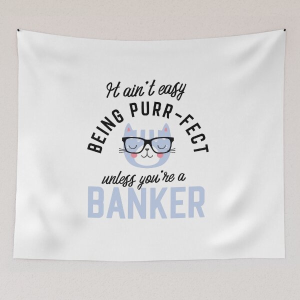 Item preview, Banker Cat Gifts for Cat Lovers - It ain't easy being Purr Fect designed and sold by betternotes.