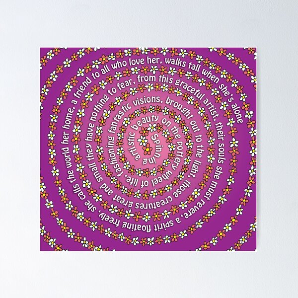Pottery and flowers poem Poster