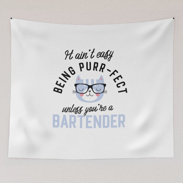 Item preview, Bartender Cat Gifts for Cat Lovers - It ain't easy being Purr Fect designed and sold by betternotes.