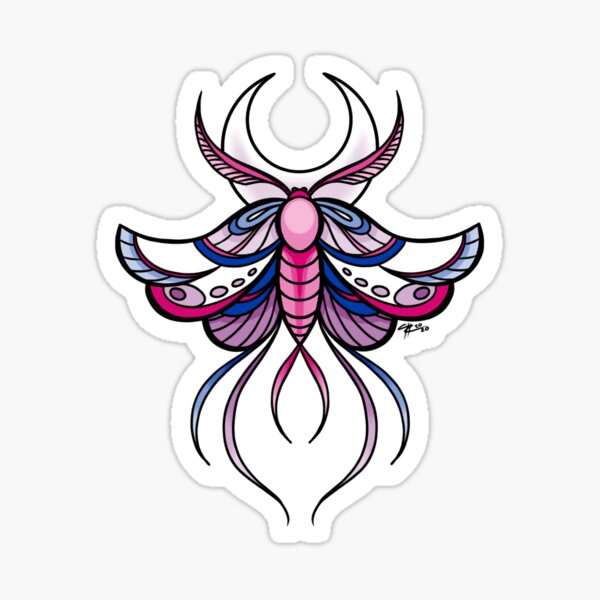 Mystic Moon Moth Sticker