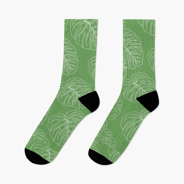 Item preview, monstera tropical plant hawaii aloha print green and white designed and sold by maplunk.