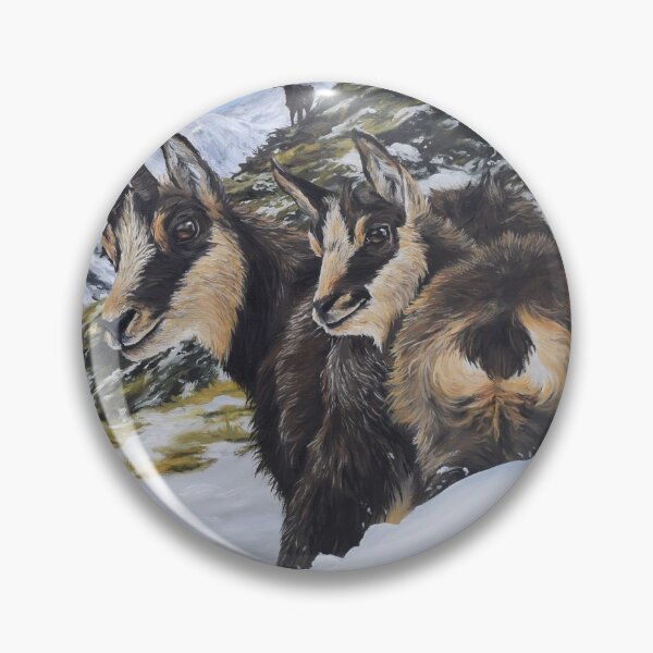 Item preview, Chamois on the snow - I LOVE MOUNTAINS designed and sold by ElisaZanoliArt.