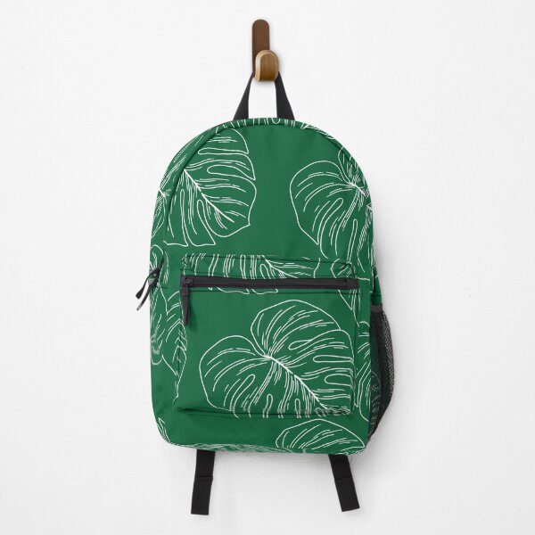 Item preview, monstera tropical plant hawaii aloha print dark green and white designed and sold by maplunk.