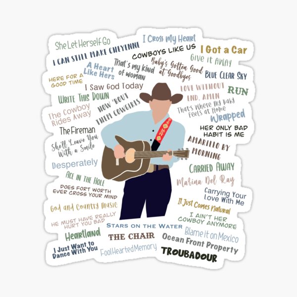George Strait - songs Sticker