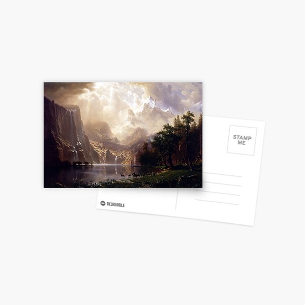 Bierstadt Among the Sierra Nevada Mountains Postcard